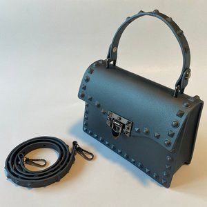 Metallic Gray Satchels Crossbody Jelly Bag